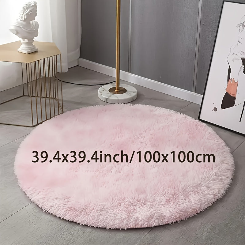 Pink Shaggy Area Rug Soft Non-Slip Absorbent for Bedroom Living Room Play Area