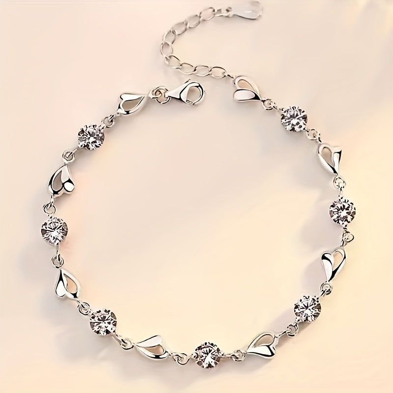 Sterling Silver Tennis Bracelet with Moissanite Stones 4.4 Carats for Women