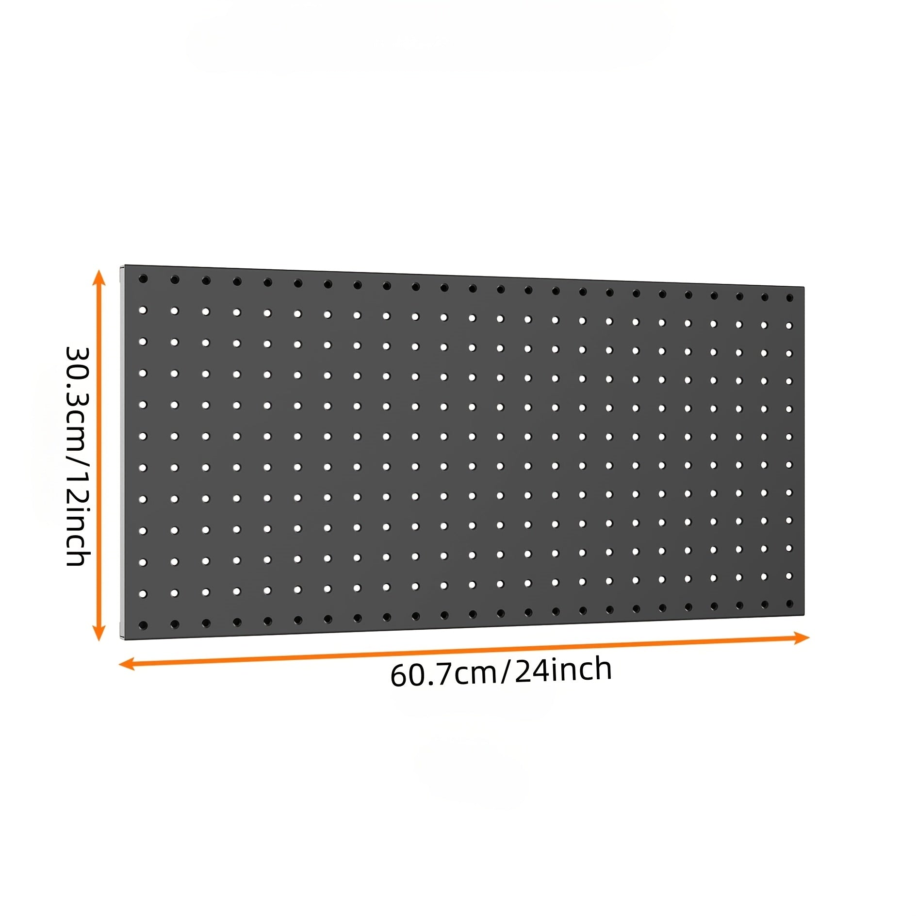 Metal Pegboard Organizer 60.96x30.48 cm with 20 Hooks for Garage Tool Storage