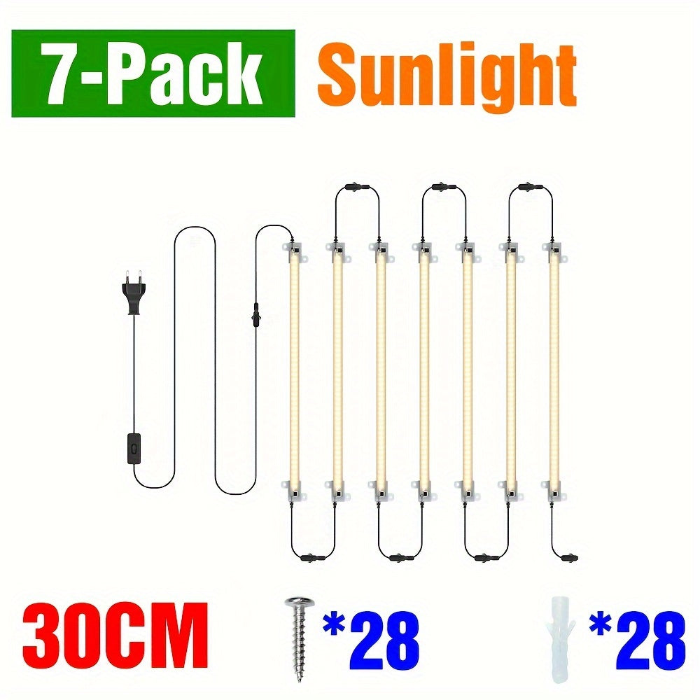 220V Full Spectrum LED Grow Light with 12 Heads 50cm for Indoor Plants Hydroponics Greenhouse