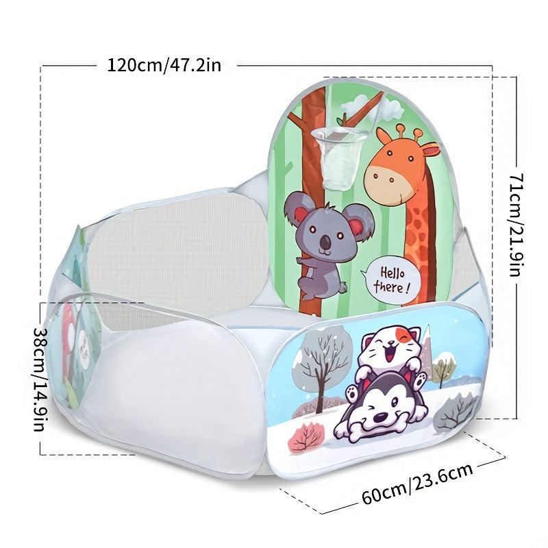 Bolalar uchun o'yin chodiri, katta pop-up to'p havzasi, kichiklar uchun ichki va tashqi foydalanish, 4ft