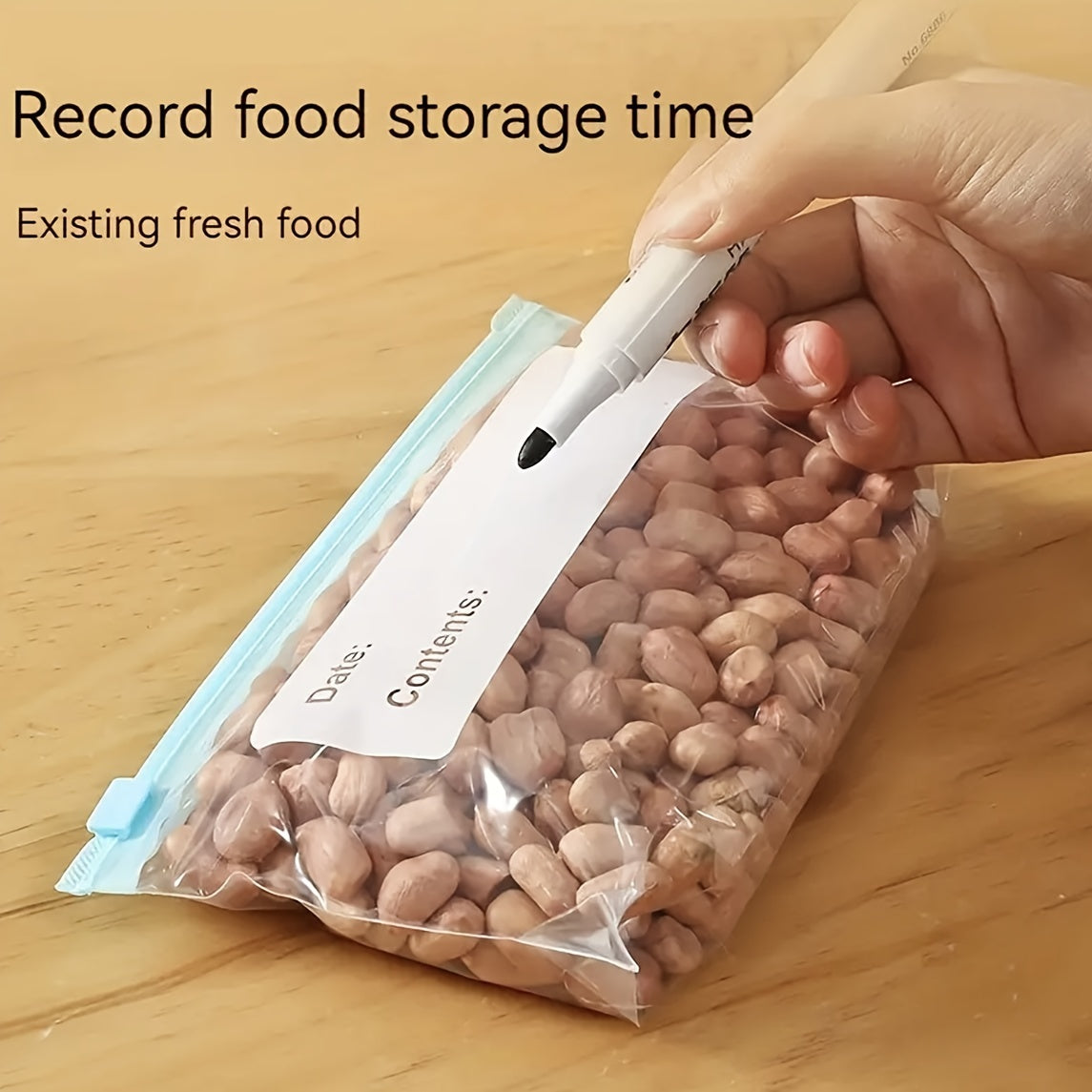 Reusable Zippered Storage Bags Set, Clear, Pantry Organizer for Fruits and Vegetables