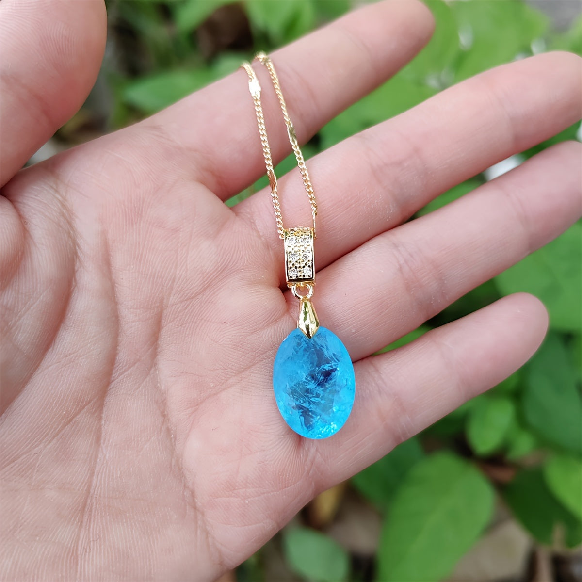 Oval Palaiba Crystal Jewelry Set for Women Ring and Earrings Gift-Ready