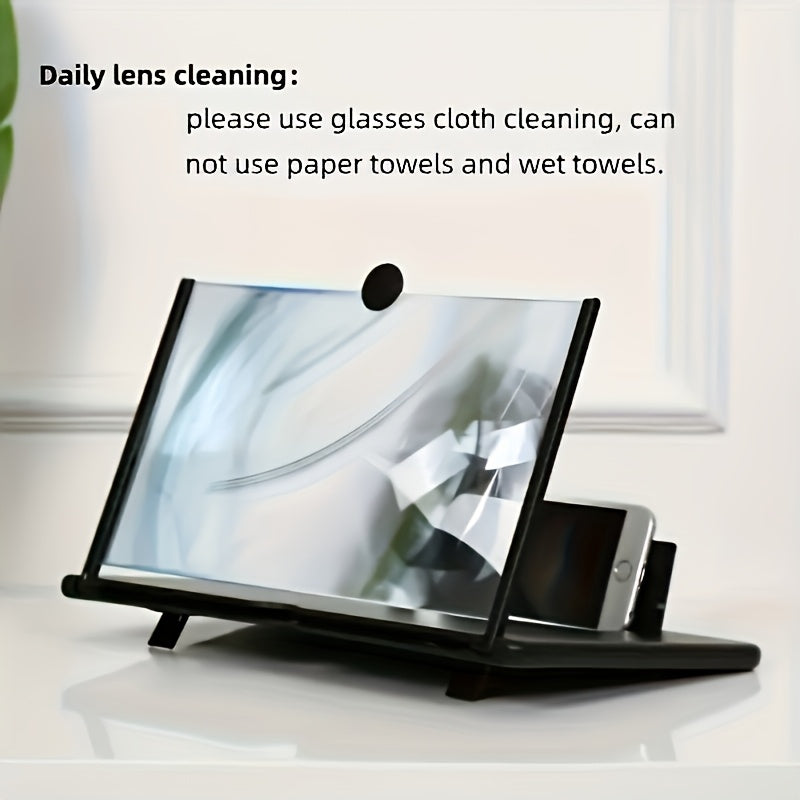 3D Smartphone Screen Magnifier with HD Anti-Blue Light and Flexible Tripod Stand