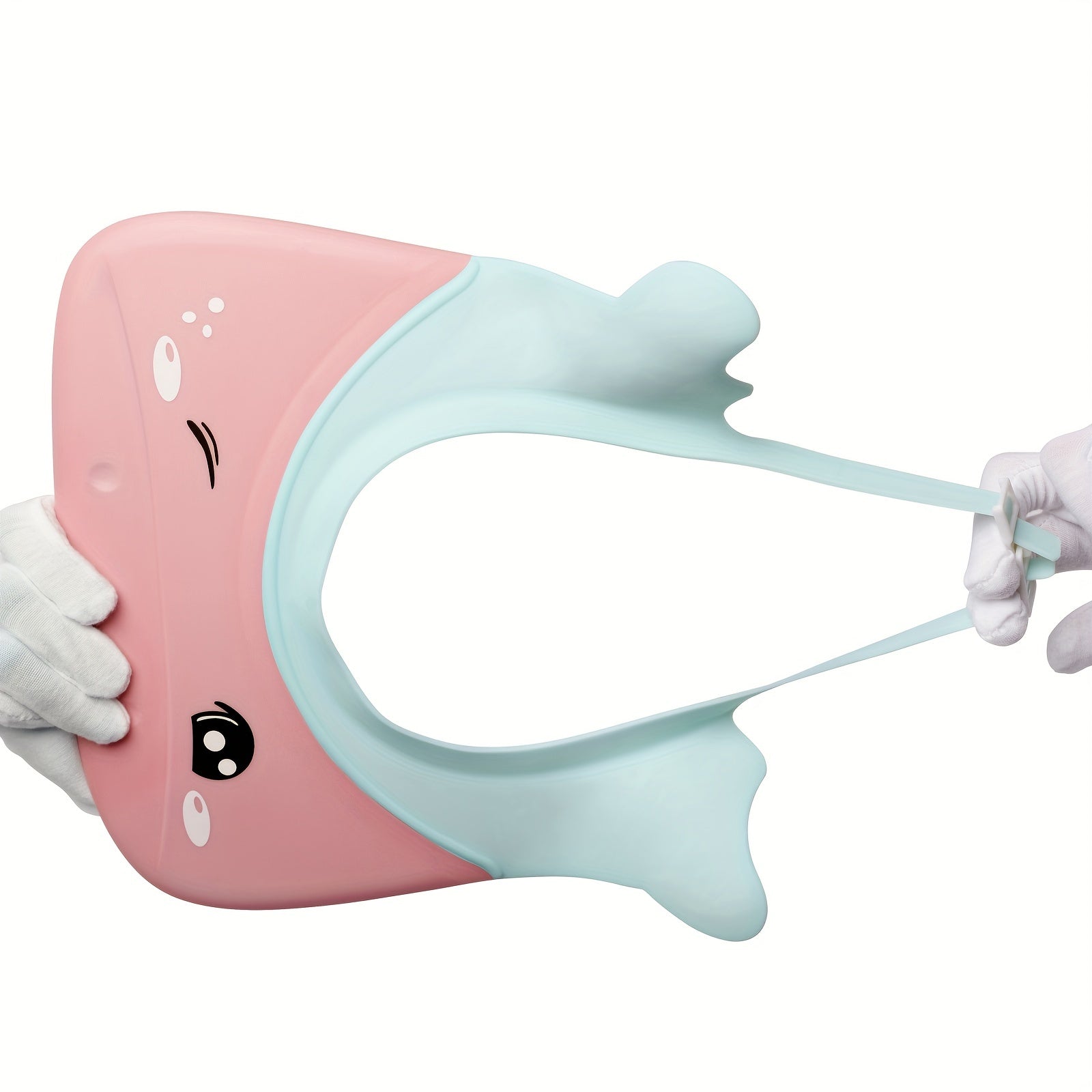 Children's Waterproof Shower Cap for Kids 0-12 Years Adjustable Rubber Ear and Eye Protection