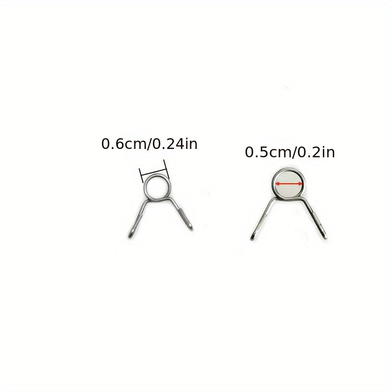 Stainless Steel Aquarium Oxygen Tube Clips 5mm Inner Diameter Hand Crimping Anti-Loose Pack of 20/30
