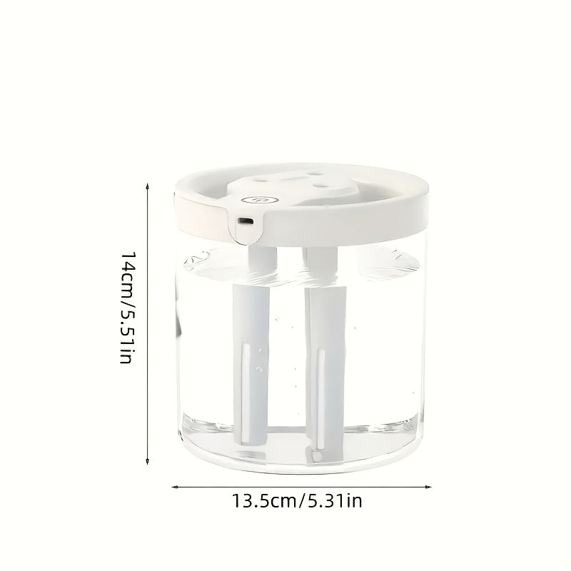 Aromaterapiya namlagich USB bilan quvvatlanadigan Oq Yashil Sariq 3 Bug' chiqaradigan portlar