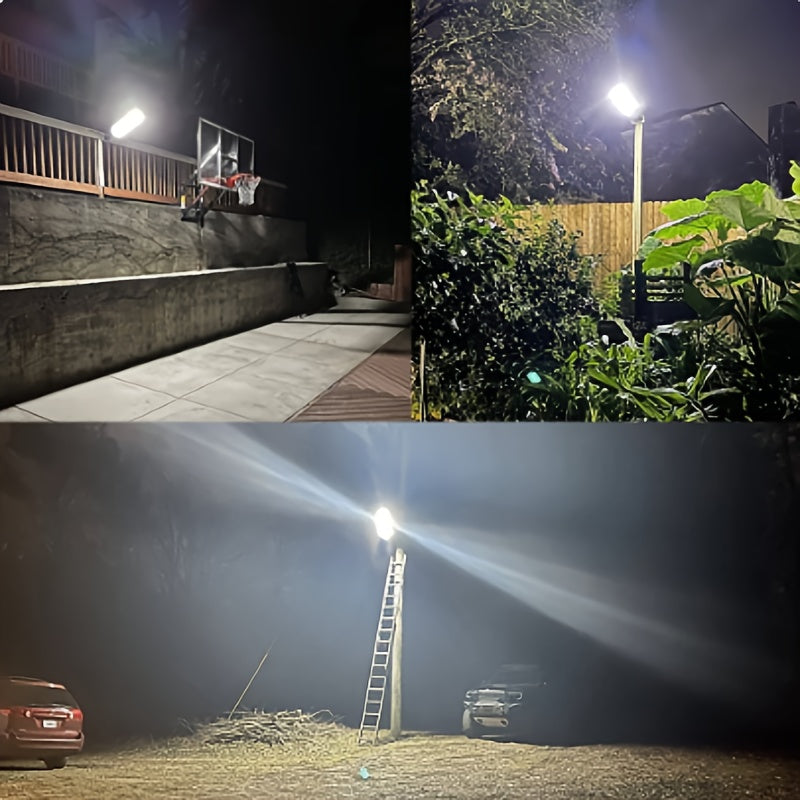 504LED Solar Street Light with Human Body Sensing Double Row High Beam Outdoor Garden Yard
