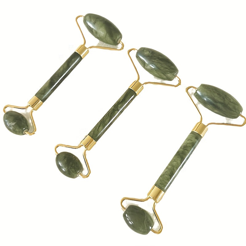 Массажер для лица Jade Roller, доска Gua Sha, набор косметических инструментов