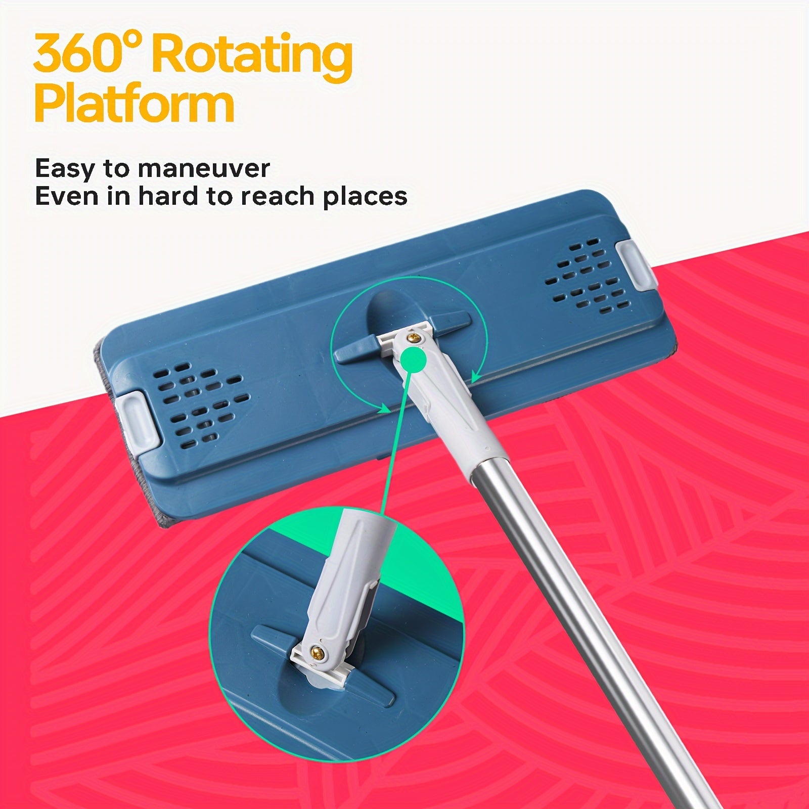 8L Deep Blue Mop va Kova to'plami mikroto'l padlari bilan oshxona va hammomni tozalash uchun