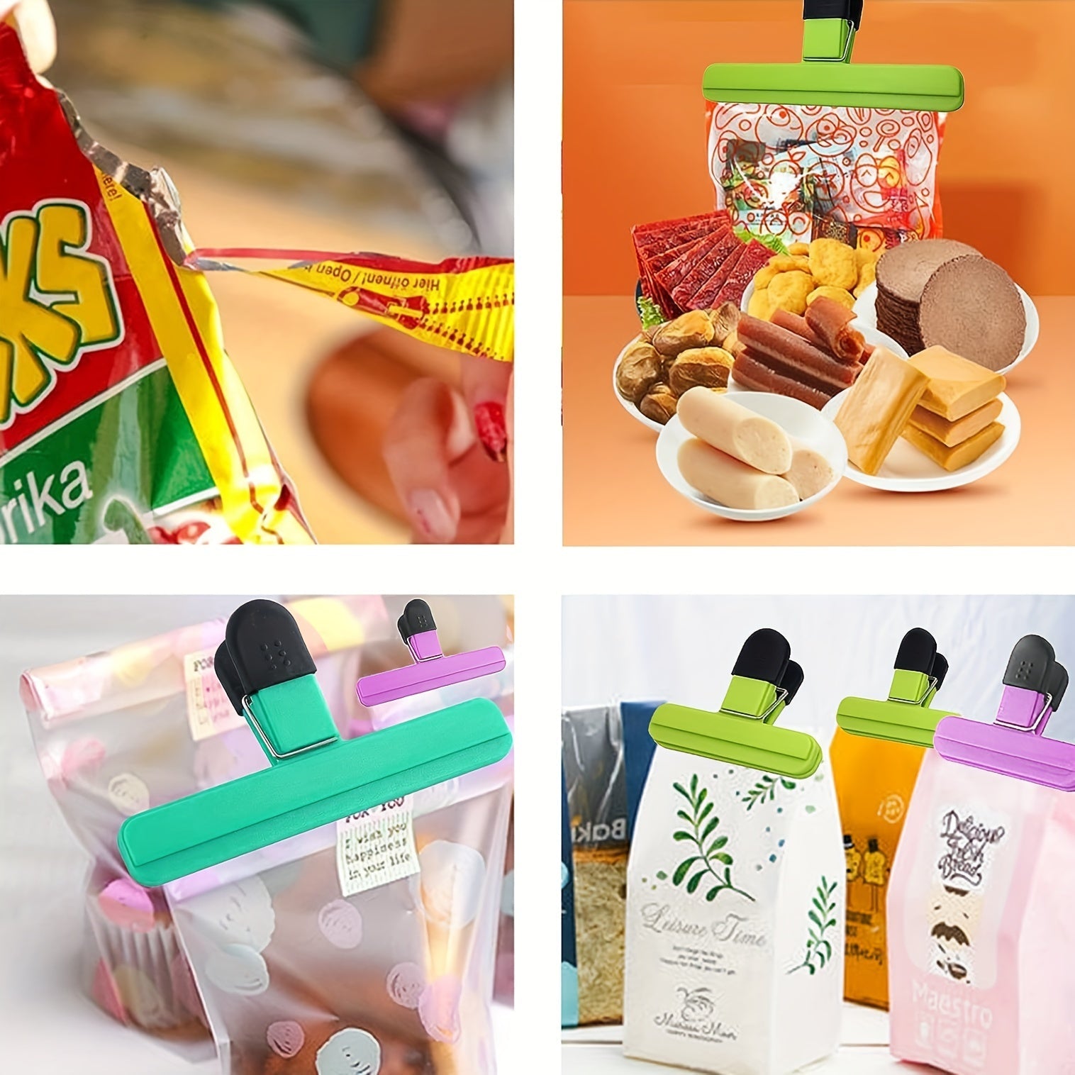 Large Plastic Chip Bag Clips 9 18 24 Pieces Food Storage Seals