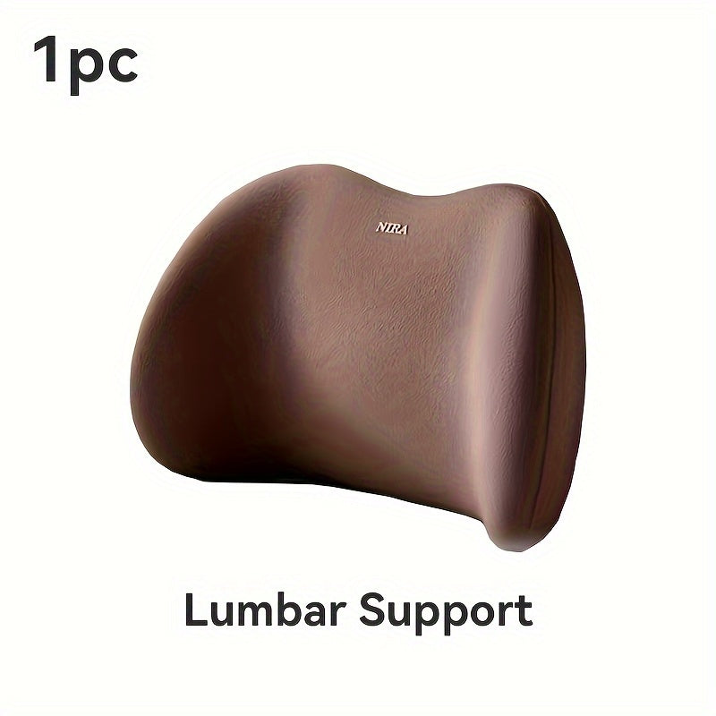 Car Seat Support Pillows Memory Foam Lumbar and Headrest Cushion