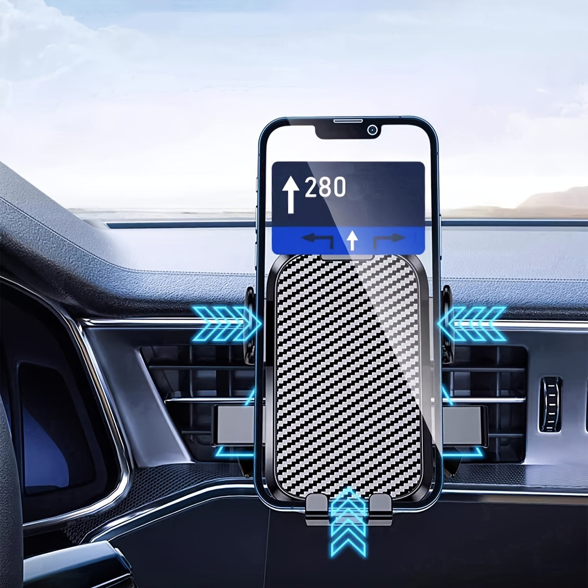 Universal Car Phone Mount ABS Material 360° Rotation Air Vent Holder