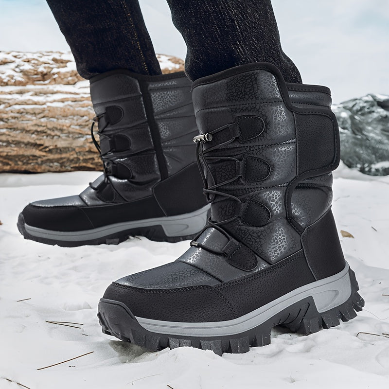Women's Fleece-Lined Winter Tactical Boots, Waterproof, Thick Sole, Hiking