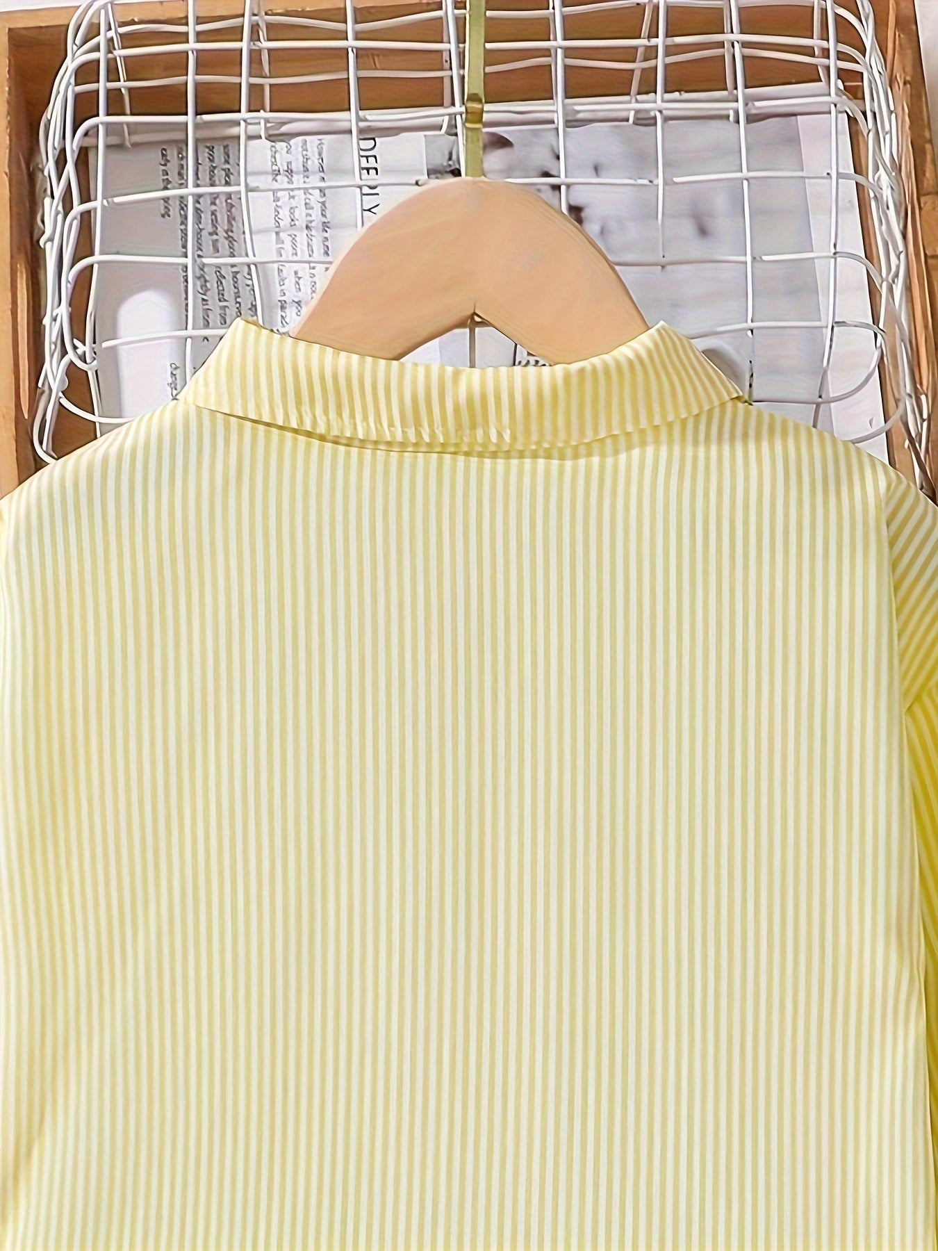 Girls Autumn Striped Long-Sleeve Shirt and Trousers Set Polyester Casual Outdoor Wear