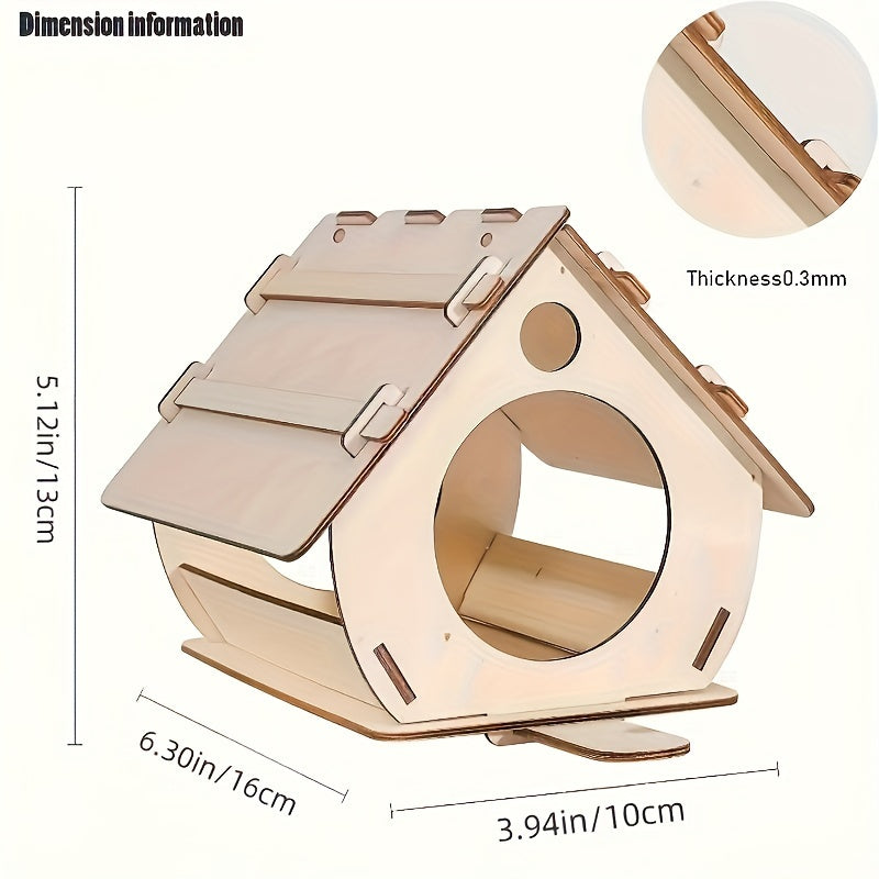 Сделай сам деревянный домик для кормления птиц для уличного декора сада.