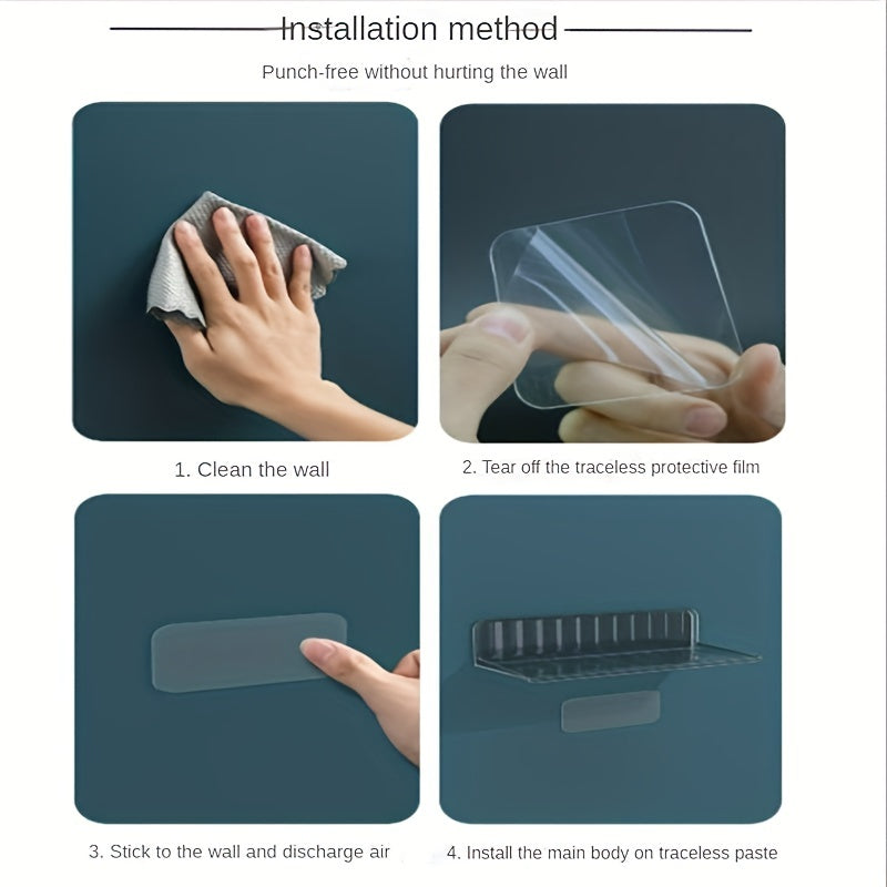 Estantes flotantes de acrílico autoadhesivos para sala de estar y dormitorio