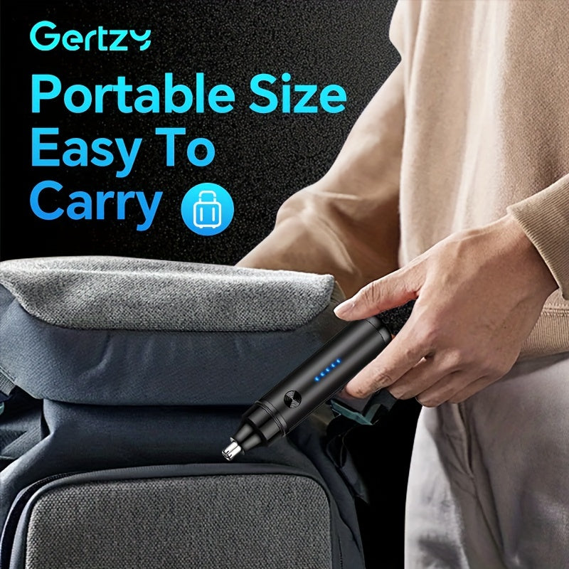 GERTZY Elektr trimmer: burun va quloq sochlari, qoshlarni parvarish qilish, zanglamaydigan po'latdan yasalgan pichoq, sukutli motor, USB Type-C qayta zaryadlanuvchi 500mAh litiy batareya, portativ, og'riqsiz soch olib tashlash, ideal uchun