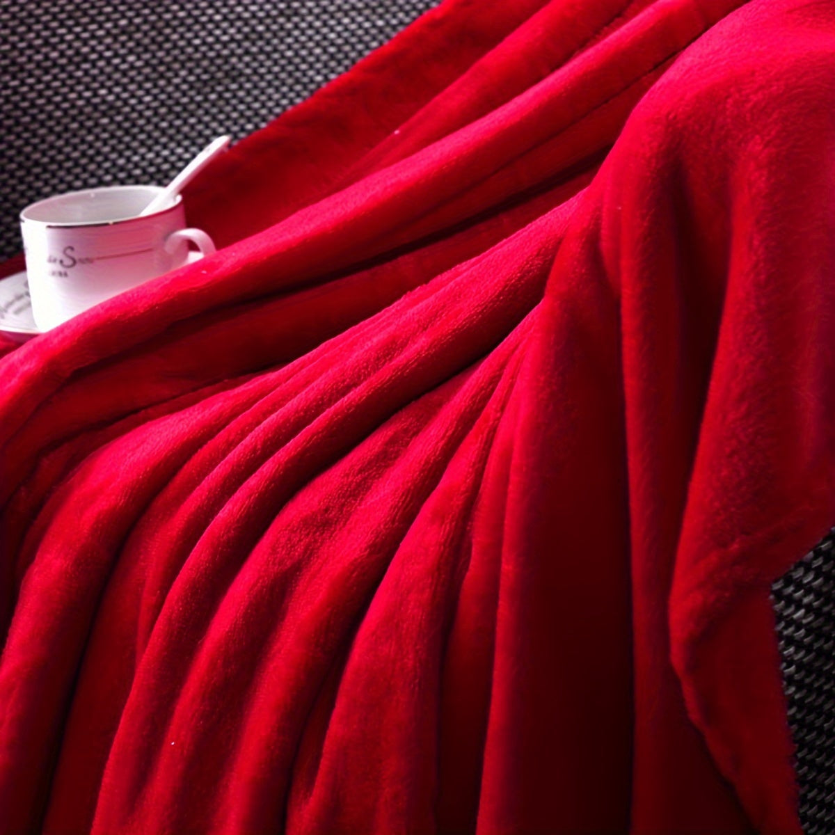 Manta de felpa engrosada de color sólido, multipropósito, para cama, descanso y mascotas, 1 pieza