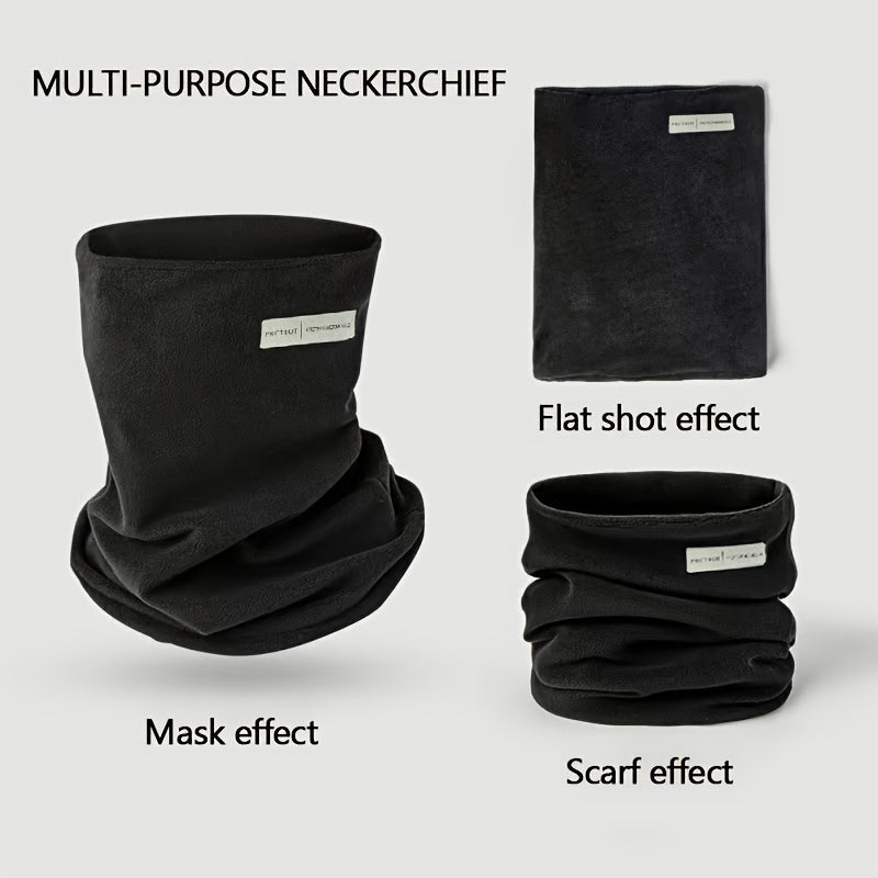 Women's Multifunctional Warm Face Mask Polyester Elastic Neck Gaiter Breathable Windproof UV Protection for Outdoor Cycling Travel