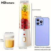 Портативный двойной стакан-миксер 450 мл, перезаряжаемый через USB, пищевой пластик PP для дома и путешествий