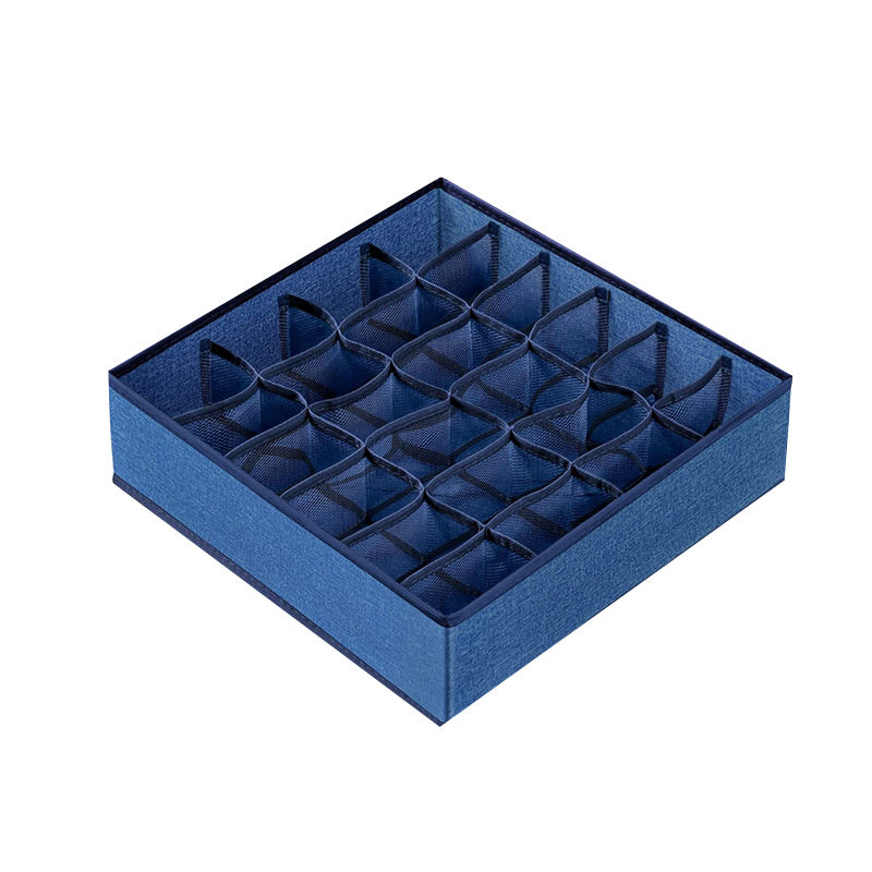 Caja de almacenamiento de ropa interior de tela con 24 compartimentos para calcetines y corbatas