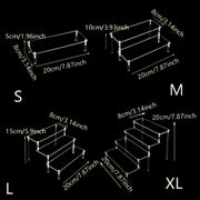 Clear Acrylic 4-Tier Storage Organizer Shelf for Kitchen, Office, and Crafts