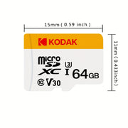 High-Speed Class 10 V30 Micro SDXC Memory Card 32GB 64GB 128GB for Smartphones Cameras Drones Dash Cams