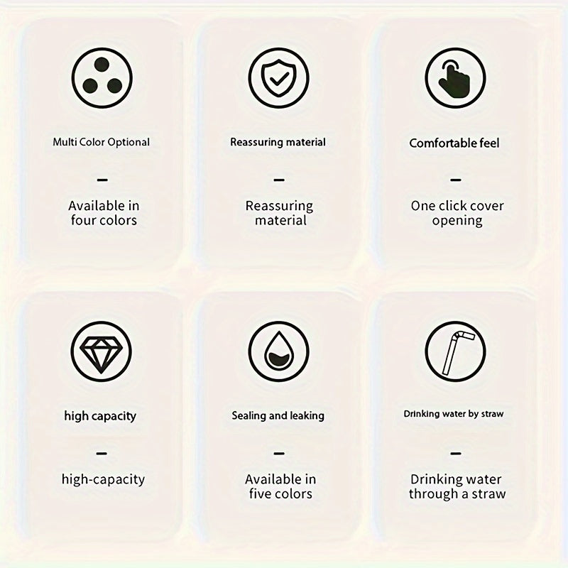 Set of 3 Motivational Water Bottles 2000ml 800ml 300ml with Straw and Sleeve