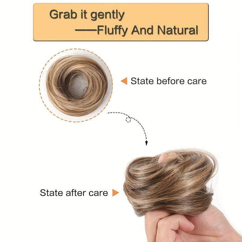 Women's Synthetic Straight Hair Bun Hairpiece Natural Look All Ages