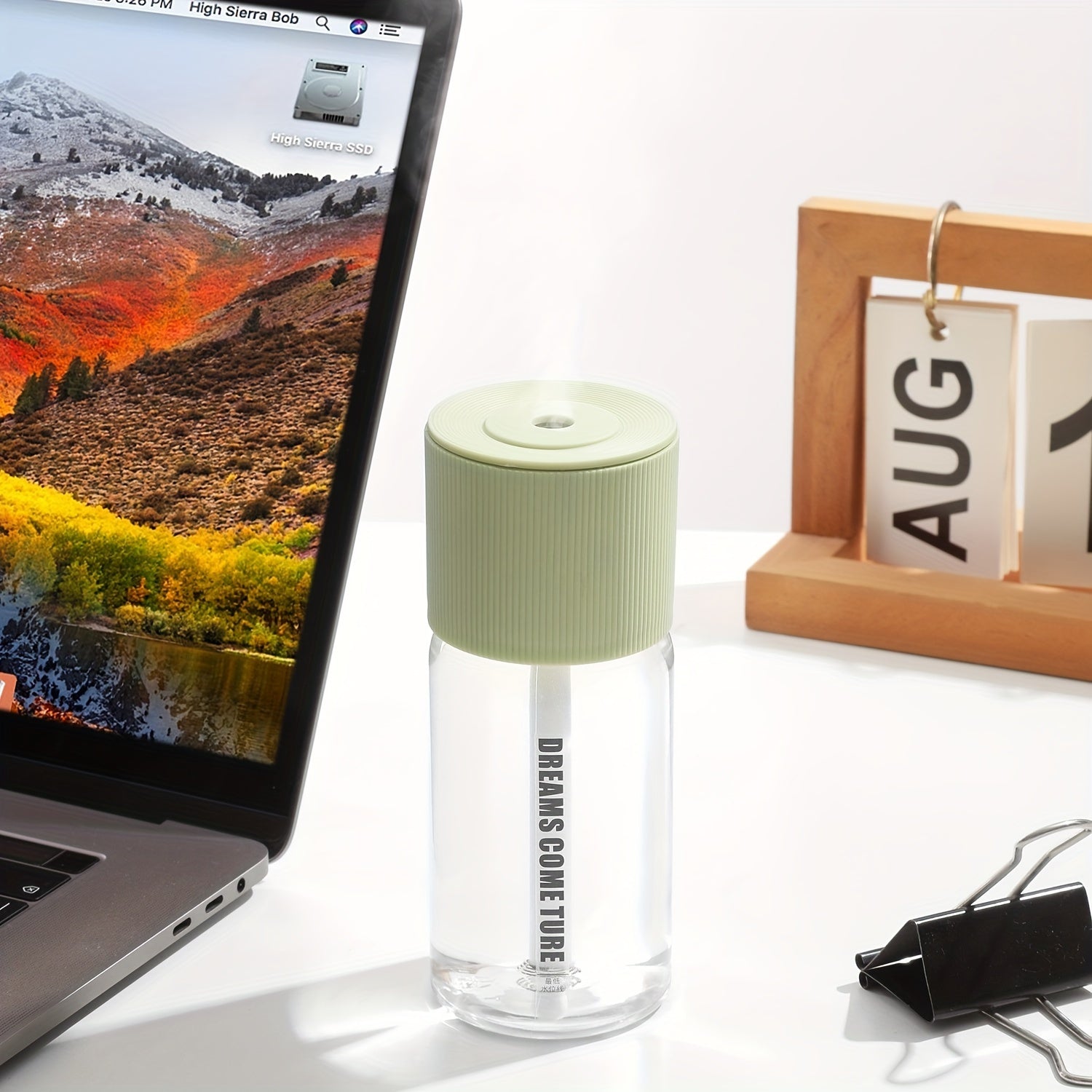 Portable USB Humidifier with Aromatherapy, Quiet, Large Mist, Auto Shut-Off