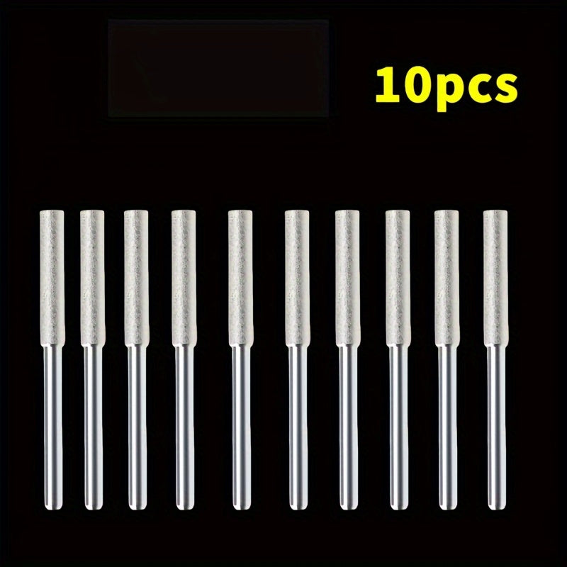 10-Donali olmosli zanjirli kesgichni silliqlash uchun to'plam, titan qoplangan korund tishlari bilan yog'och, metall, shisha uchun