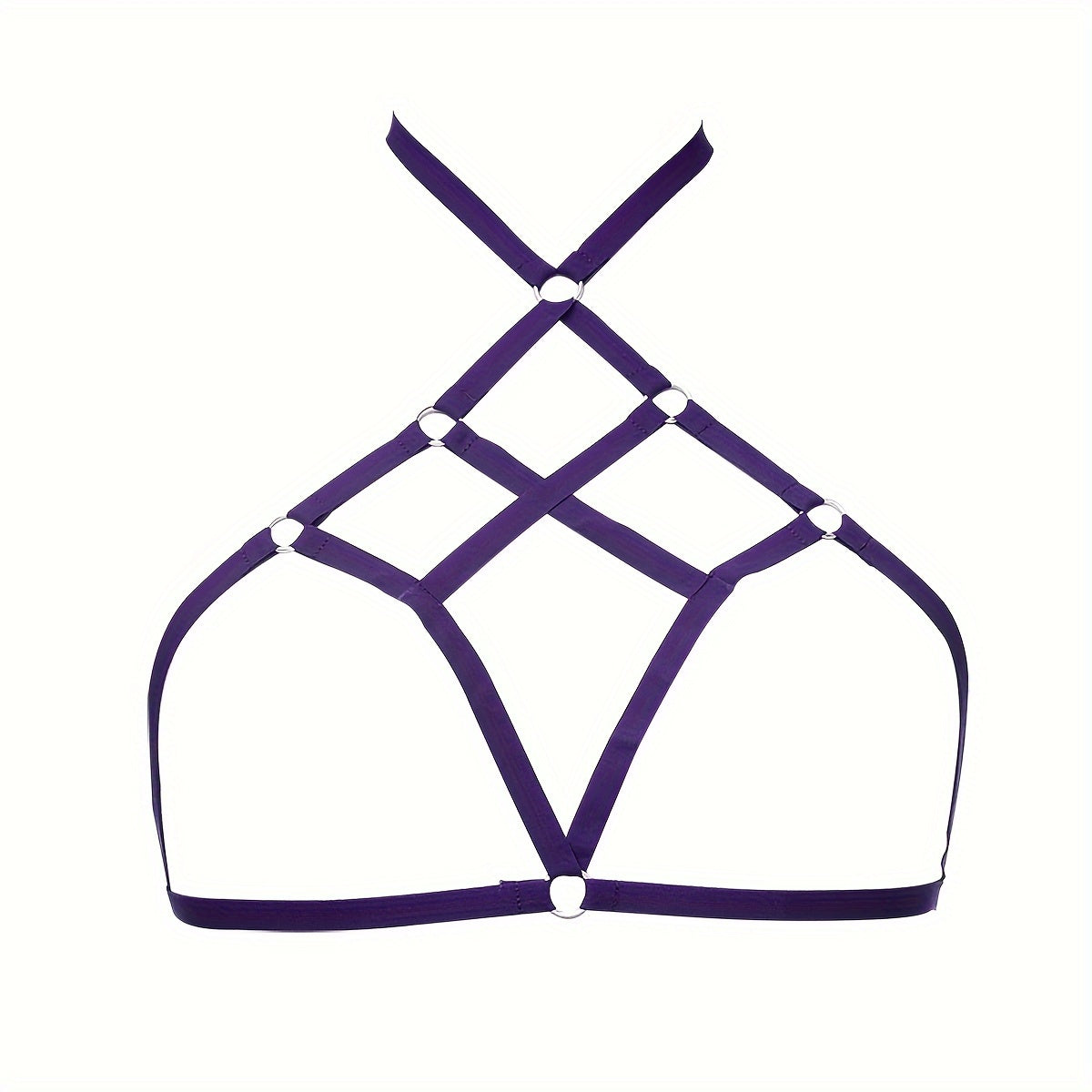 Hollow Cross Strappy Lingerie Bra for Nightclub Party