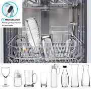 10 dona 8.54 dyuymli idish yuvish mashinasining drenaj qafasi, zanglamaydigan po'latdan o'rnatuvchilar bilan 1 dona 7.87 dyuymli idish savat to'plami