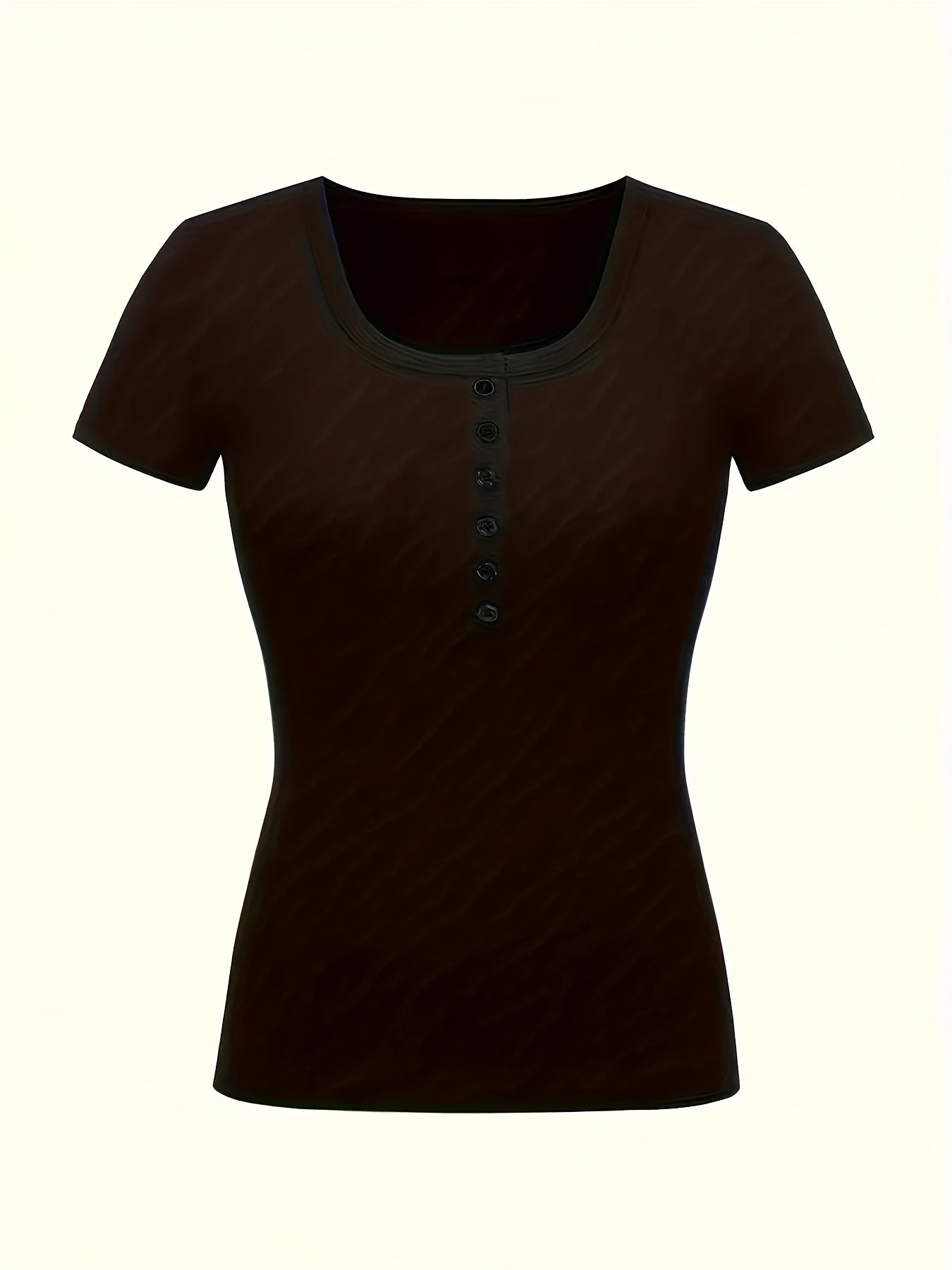 Camisetas deportivas casuales de talla grande para mujer con cuello en V y manga corta, top de color sólido