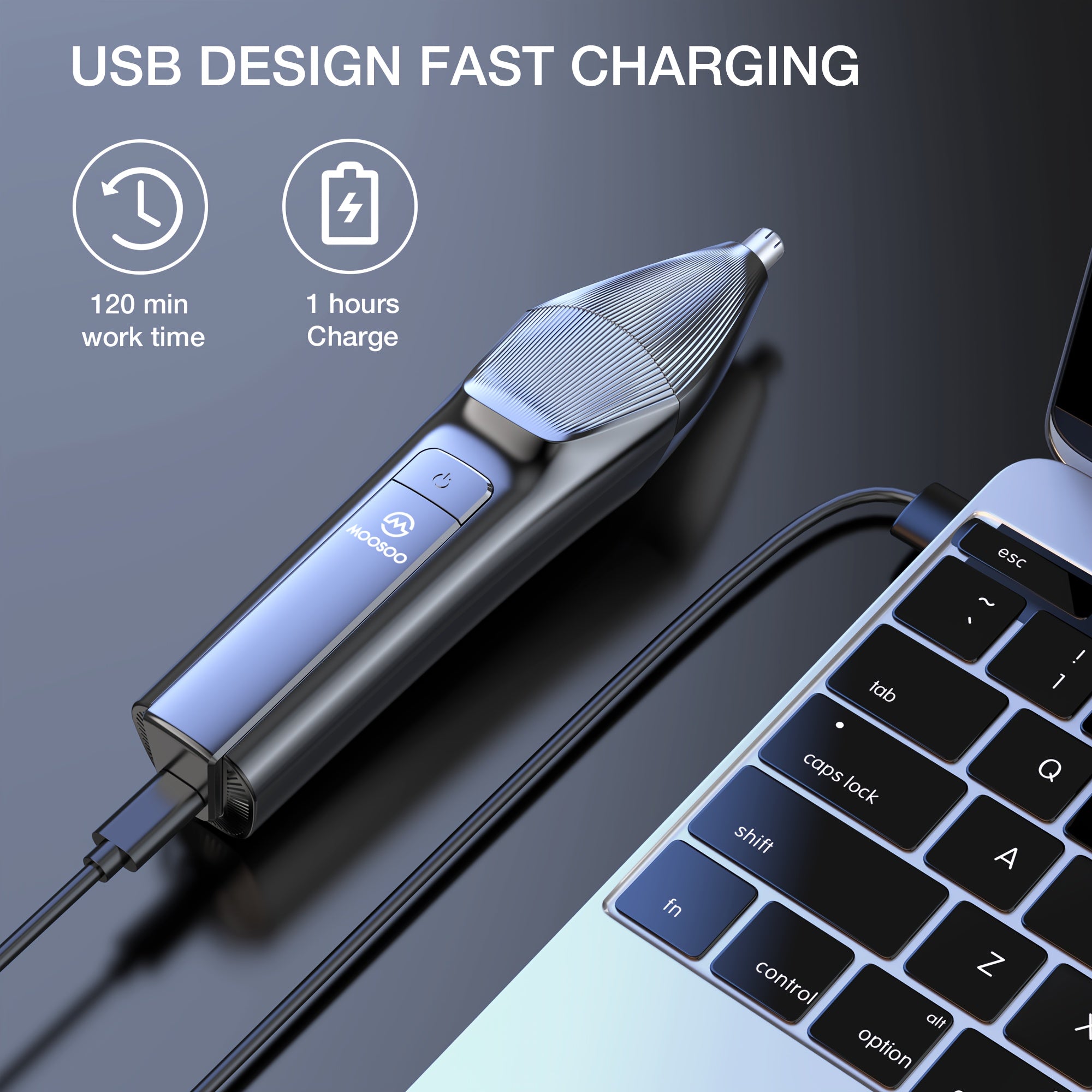 Beard Trimmer for Men with Precision Blades Grooming Set for Face Hair Mustache Body Ear Nose