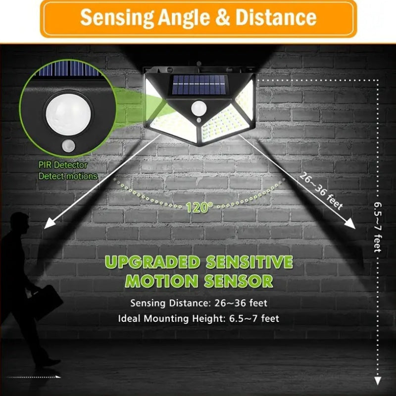 Luz de pared solar exterior de montaje semi empotrado, pantalla de plástico eficiente en energía, batería de 1200mAh, juego de 1/2/4/6/8