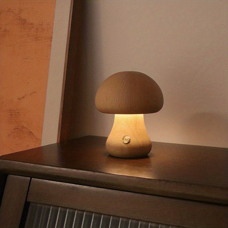 Dimmable LED Mushroom Table Lamp for Bedroom Home Decor Bedside Light