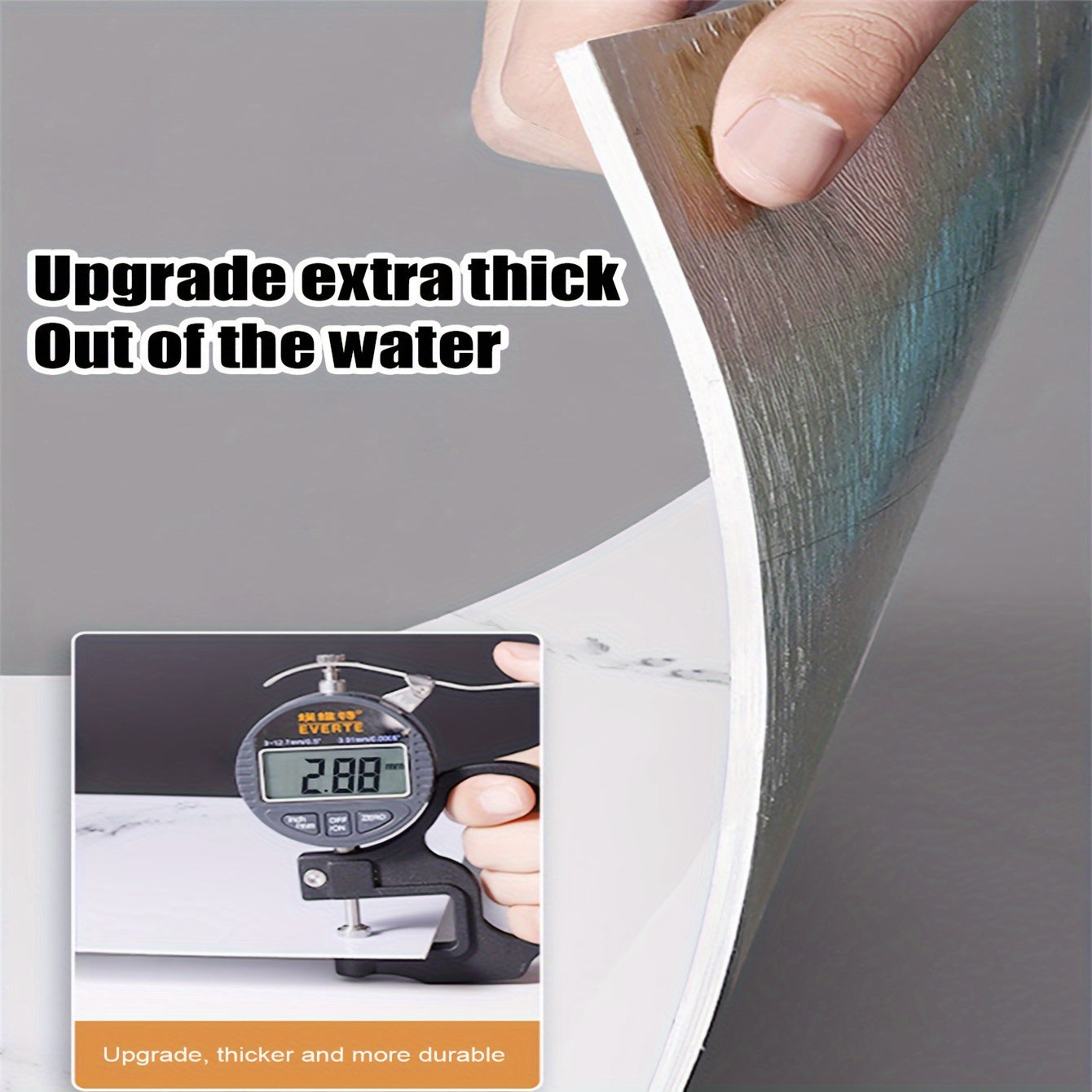 Self-Adhesive Waterproof Marble Tile Wall Stickers for Kitchen Bathroom Set of 10