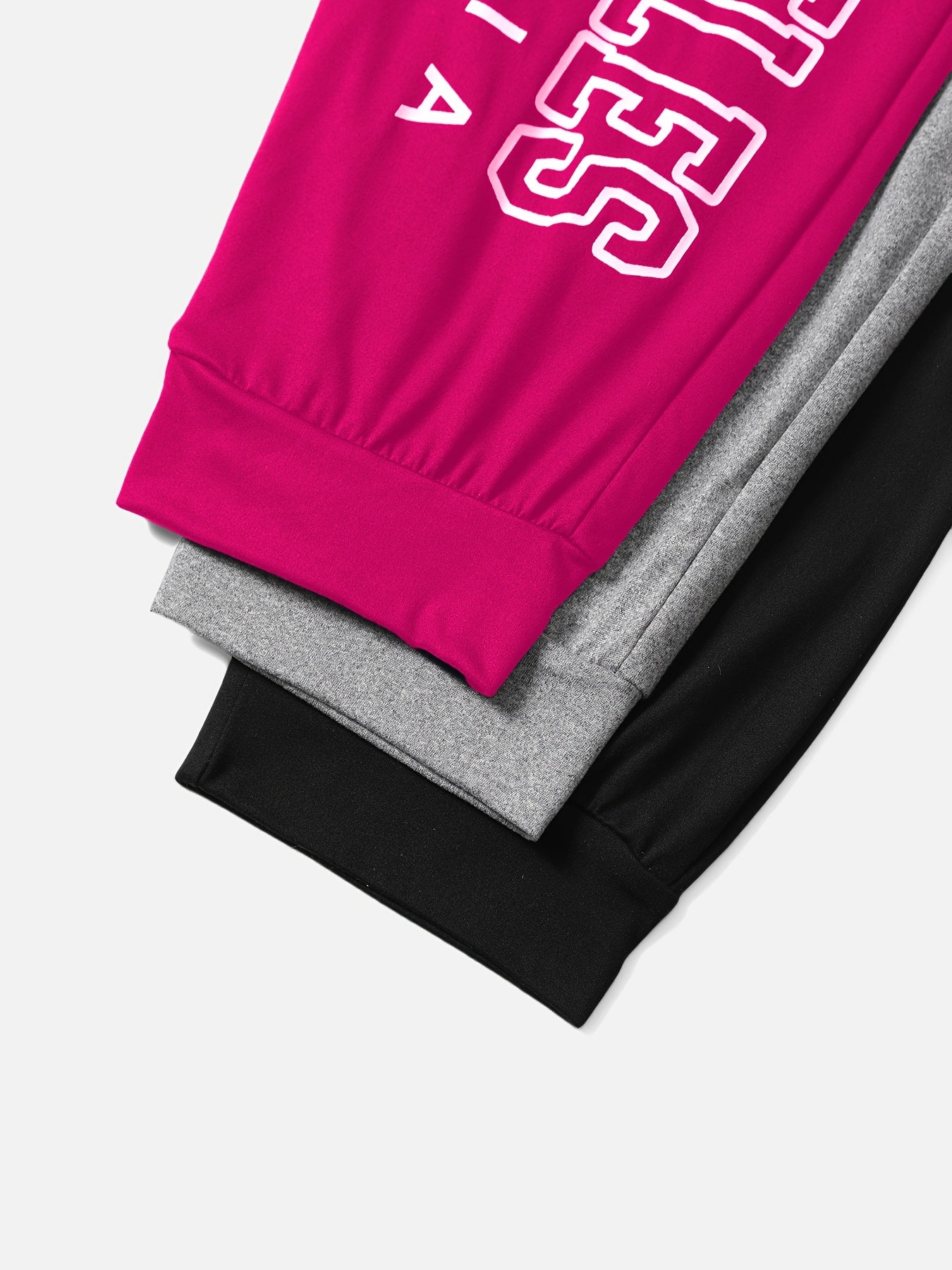 Plus Size Women’s Cozy Lounge Pants 3-Pack With Elastic Waist and Drawstring