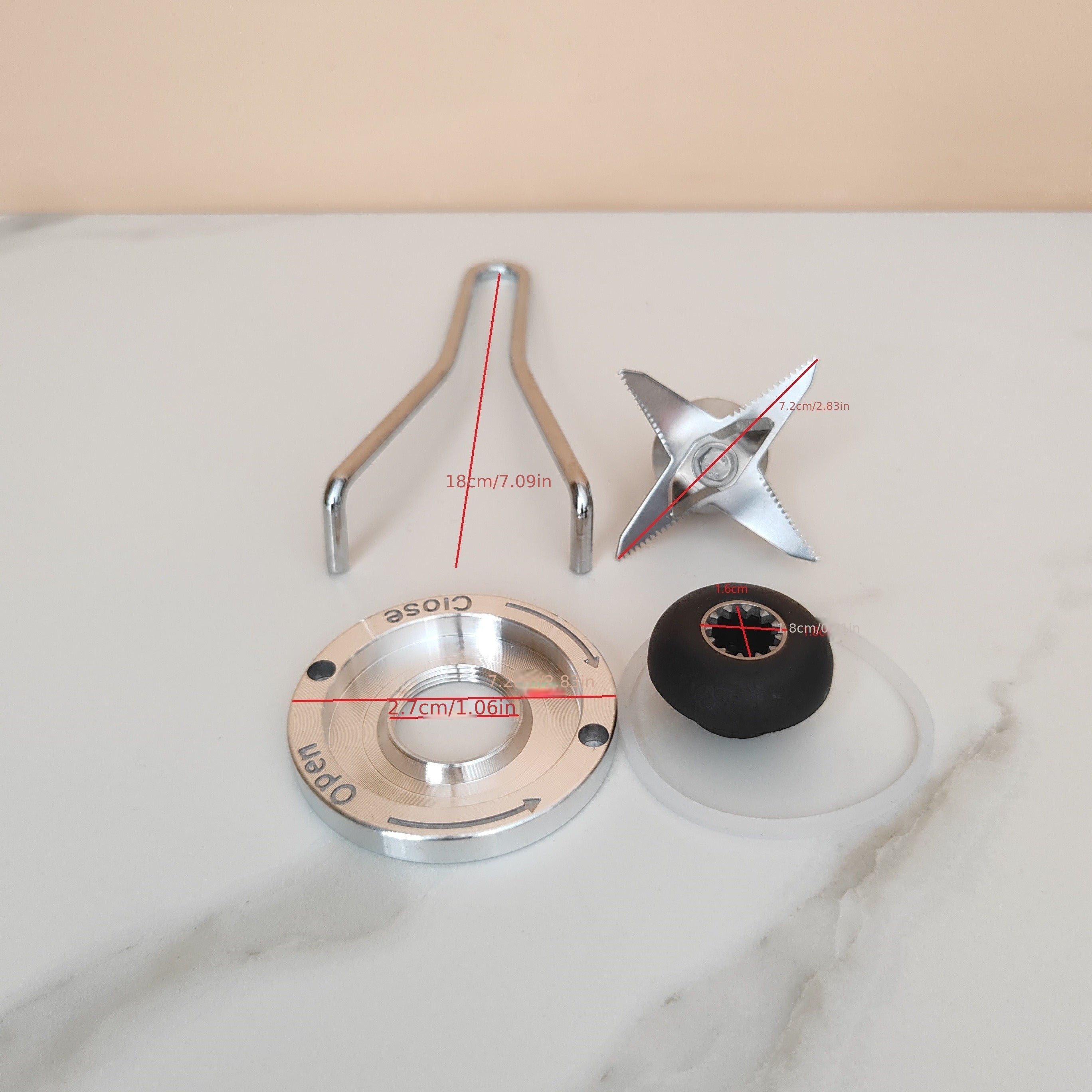 Square Hole Kitchen Knife Set with Sharp Blades for Cooking and Food Preparation