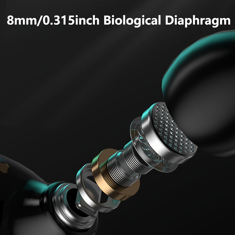 Wireless Open-Back In-Ear Headphones with Digital Display Touch Control Long Battery Life