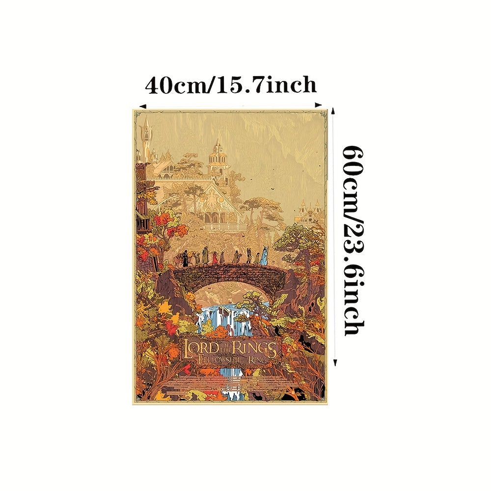 Abstract Middle-earth Landscape Canvas Wall Art Frameless Bedroom Home Decor Gift