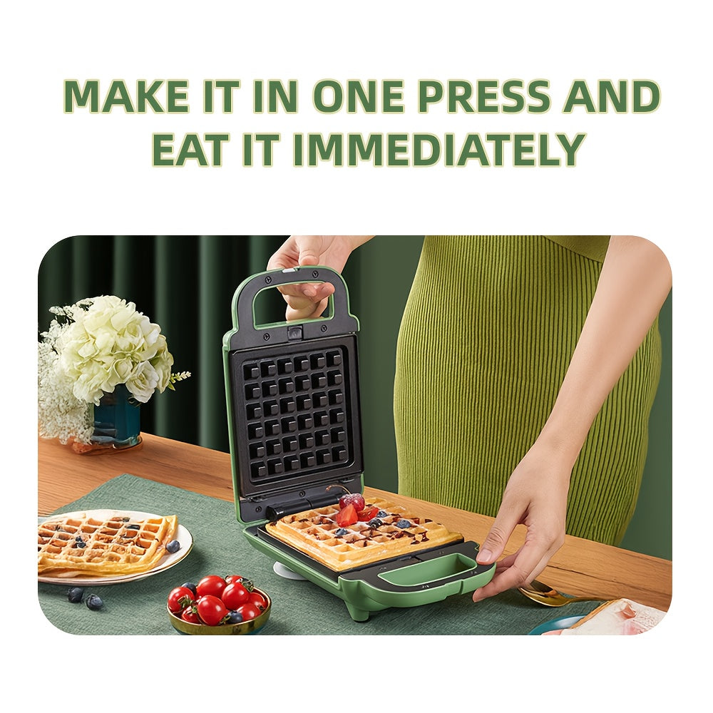 Sandwichera de patrón geométrico para gofres 220V, comida ligera, uso doméstico