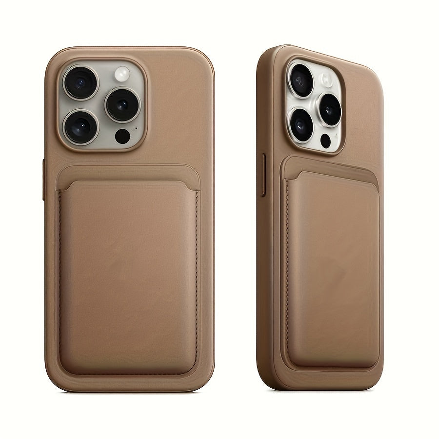 Magnetic Wallet Card Holder for iPhone 12 13 14 15 16 Pro Max Mini TPU Case Accessory