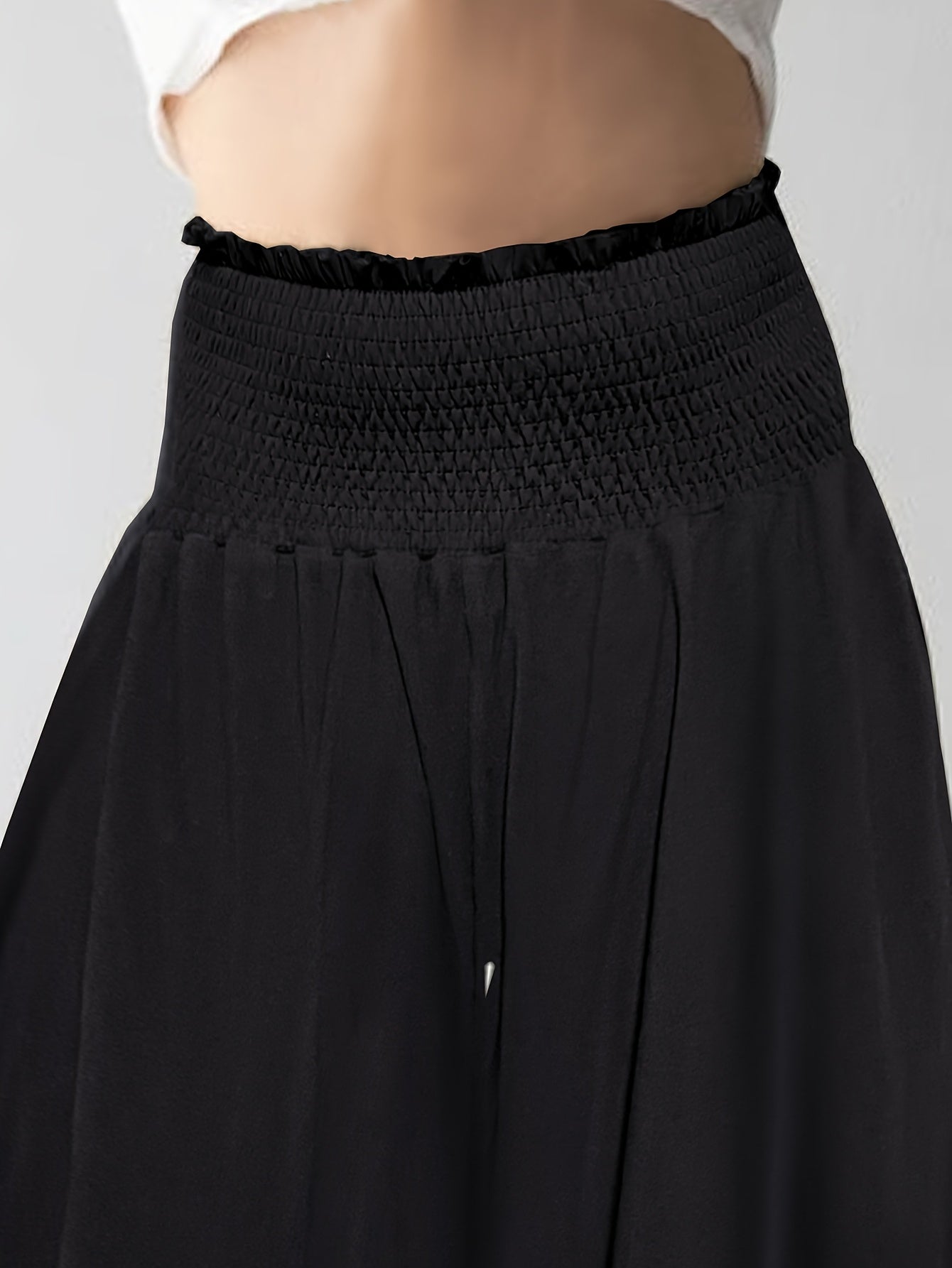 Pantalones casual de pierna ancha para mujer de tallas grandes, suaves, transpirables y con cintura elástica para yoga