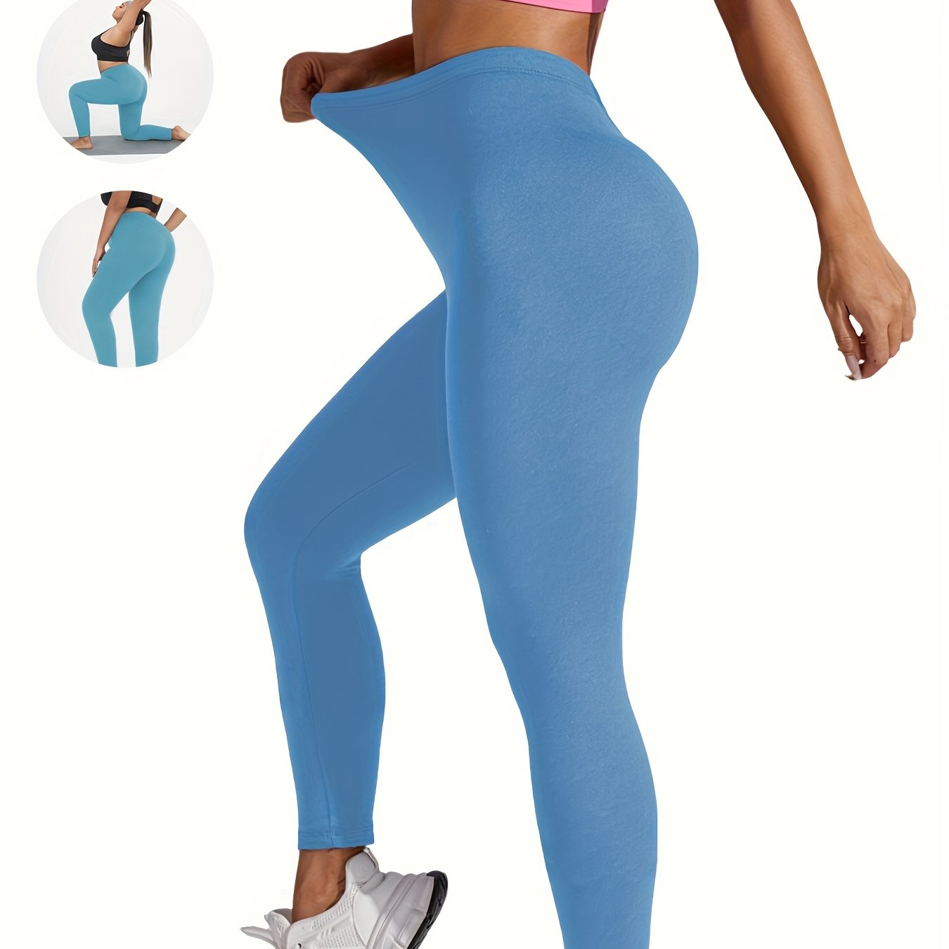 Leggings deportivos de talle alto para tallas grandes, suaves y opacos, ideales para yoga y running