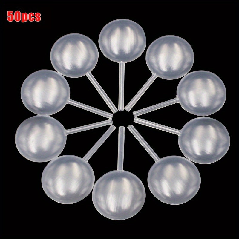 Set of 50 Plastic Droppers for Ice Cream Jelly Milkshakes Food Safe