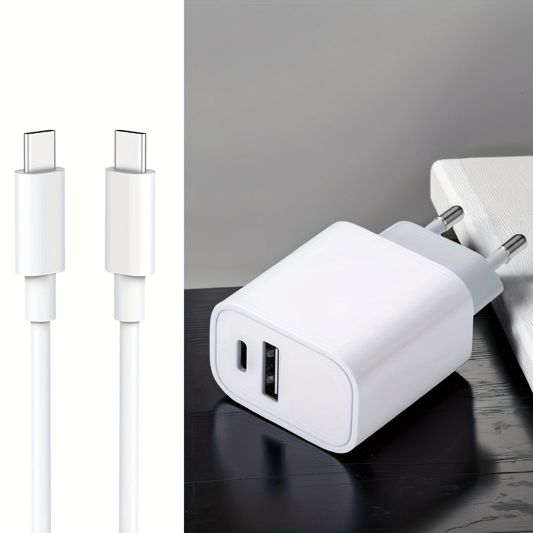 2-port USB Type C zaryadlovchi 5V 2A tez zaryadlash Evropa roʻzgʻor roʻzgʻor roʻzgʻor yengil sayohat