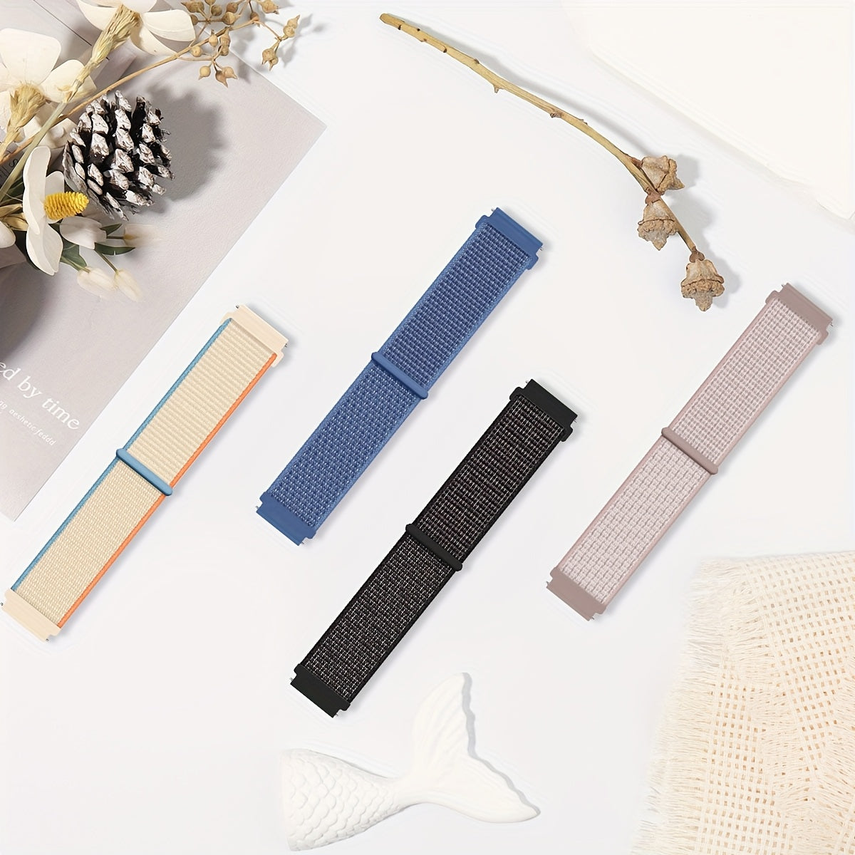 Nylon Watch Band Compatible with 20mm and 22mm Nylon Loop Straps